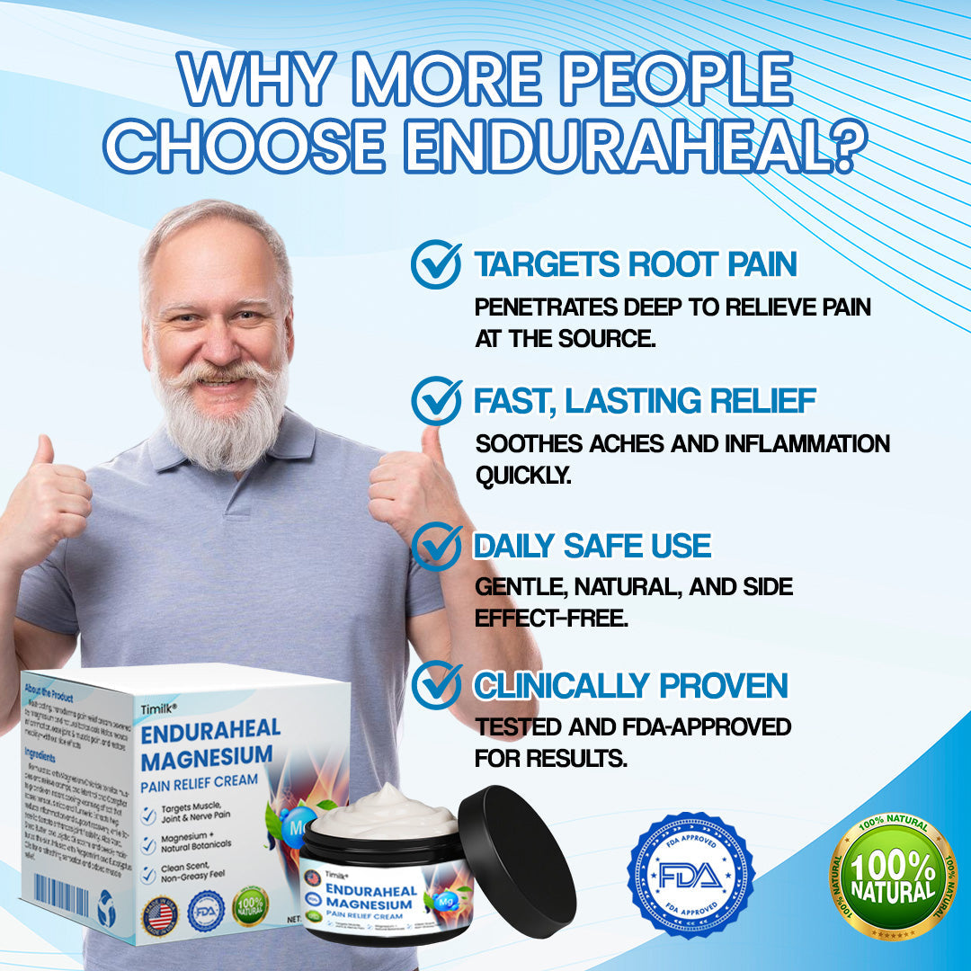 EnduraHeal Creme de magnésio para alívio da dor (trata artrite, neuropatia, reumatismo, lesões desportivas e muito mais)